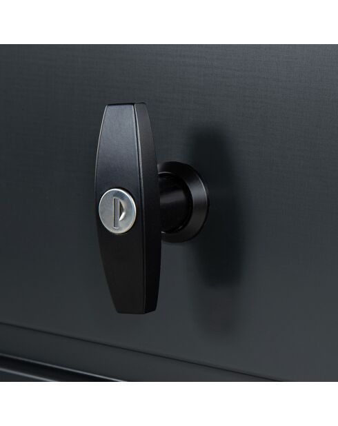 Caja de almacenamiento exterior gris antracita en acero galvanizado gris antracita - 165x70x63 cm