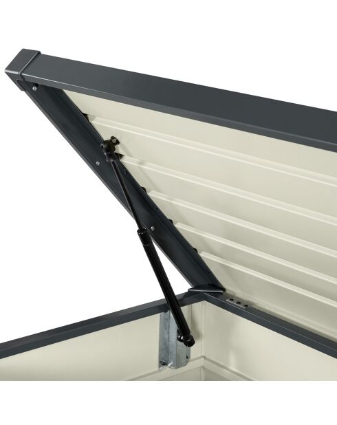 Coffre de rangement pour extérieur gris anthracite en acier galvanisé gris anthracite - 165x70x63 cm