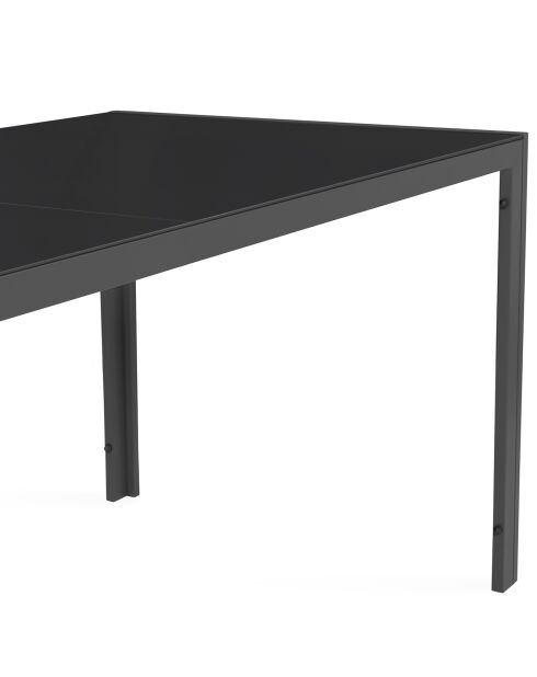 Table de jardin Majorca gris anthracite - 190x80x73 cm