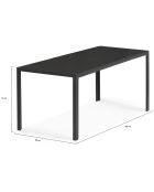 Table de jardin Majorca gris anthracite - 190x80x73 cm
