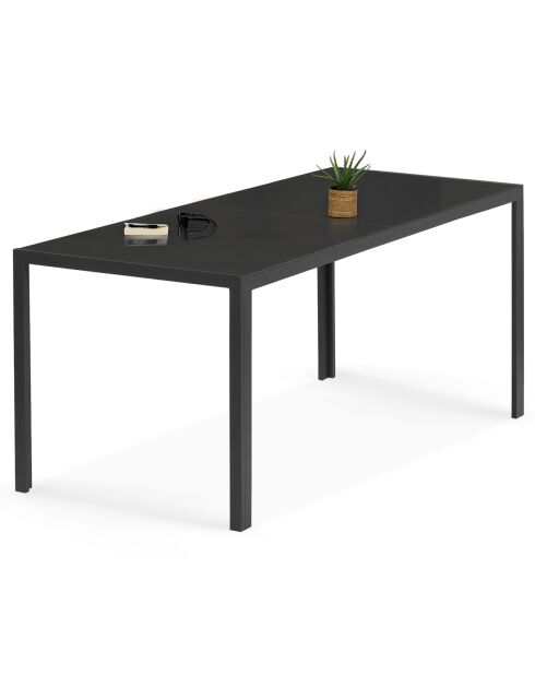 Table de jardin Majorca gris anthracite - 190x80x73 cm