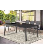 Table de jardin Majorca gris anthracite - 190x80x73 cm