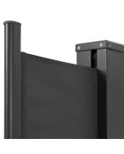 Paravent rétractable occultant gris anthracite - 400xx180 cm