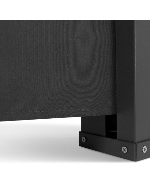 Paravent rétractable occultant gris anthracite - 400xx180 cm