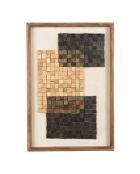 Décoration murale n°1 Mosaïque beige/noir - 42x62 cm