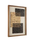 Décoration murale n°1 Mosaïque beige/noir - 42x62 cm