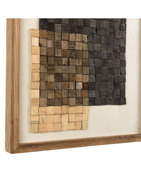 Décoration murale n°2 Mosaïque beige/noir - 42x62 cm