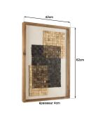 Décoration murale n°2 Mosaïque beige/noir - 42x62 cm