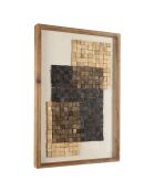 Décoration murale n°2 Mosaïque beige/noir - 42x62 cm