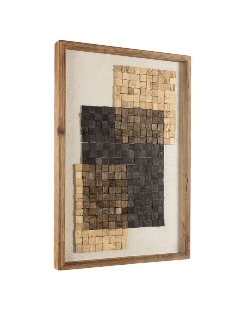 Décoration murale n°2 Mosaïque beige/noir - 42x62 cm