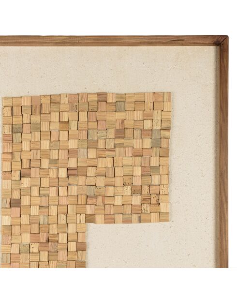 Décoration murale Mosaïque beige/noir - 82x122 cm