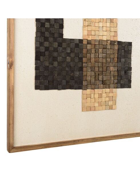 Décoration murale Mosaïque beige/noir - 82x122 cm