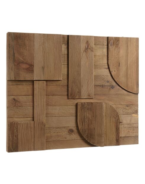 Décoration murale A formes géométriques bois - 98x80 cm