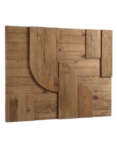 Décoration murale C formes géométriques bois - 98x80 cm