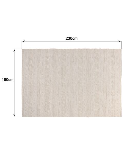 Tapis en Laine texturée Sacha beige - 230x160 cm