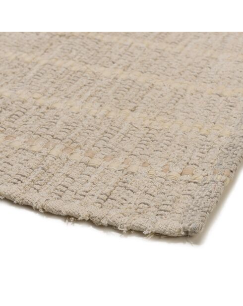 Tapis en Coton recyclé Sacha ivoire - 230x160 cm