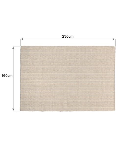 Tapis en Coton recyclé Sacha ivoire - 230x160 cm
