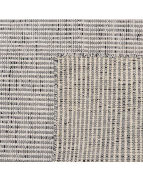 Tapis en Laine tissée Quentin blanc/gris - 230x160 cm