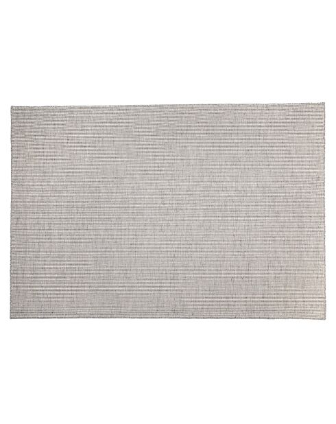 Tapis en Laine tissée Quentin blanc/gris - 290x200 cm