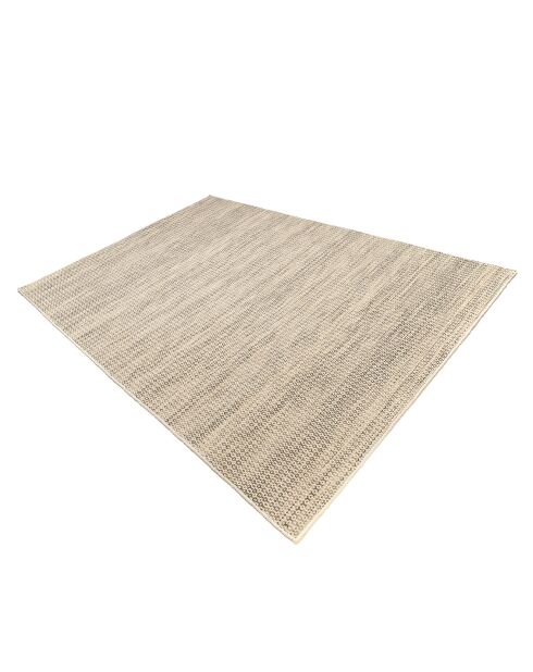 Tapis en Laine tissée Quentin blanc/kaki - 230x160 cm