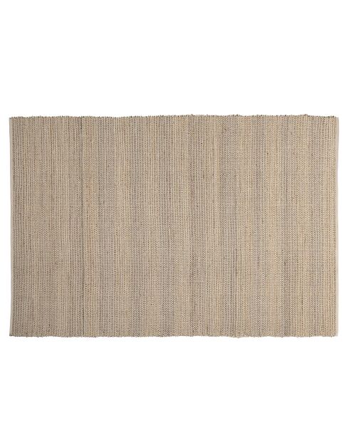 Tapis en Jute & Coton Quentin sable/ivoire/noir - 230x160 cm