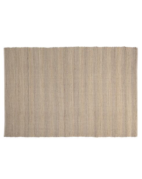 Tapis en Jute & Coton Quentin sable/ivoire/noir - 290x200 cm