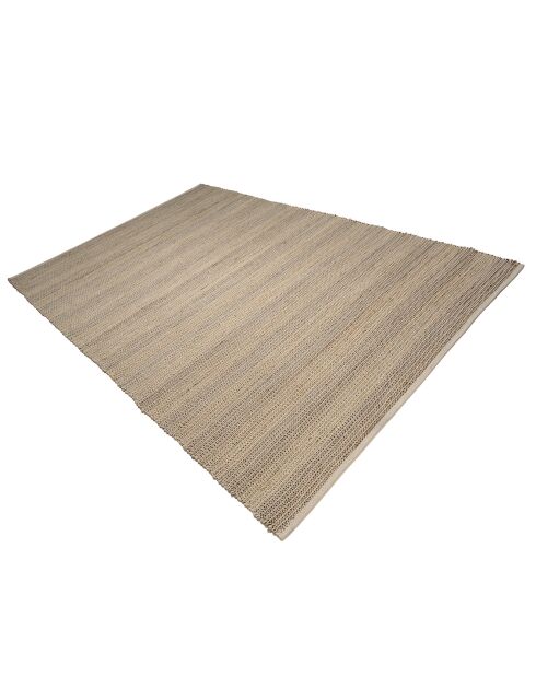 Tapis en Jute & Coton Quentin sable/ivoire/noir - 290x200 cm