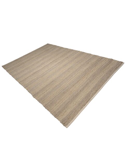 Tapis en Jute & Coton Quentin sable/ivoire/noir - 230x160 cm