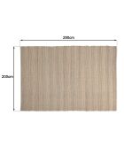 Tapis en Jute & Coton Quentin sable/ivoire/noir - 290x200 cm