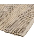 Tapis en Jute & Coton Quentin sable/ivoire/noir - 230x160 cm