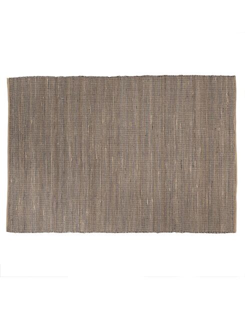 Tapis en Jute & Coton Quentin sable/noir - 230x160 cm