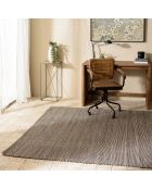 Tapis en Jute & Coton Quentin sable/noir - 230x160 cm