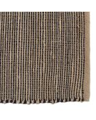 Tapis en Jute & Coton Quentin sable/noir - 230x160 cm