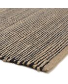 Tapis en Jute & Coton Quentin sable/noir - 230x160 cm