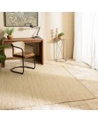 Tapis en Jute & Coton Quentin beige - 230x160 cm