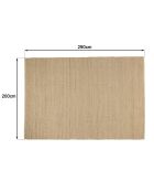 Tapis en Jute & Coton Quentin beige - 290x200 cm