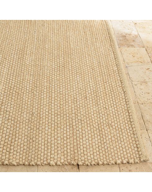 Tapis en Jute & Coton Quentin beige - 230x160 cm