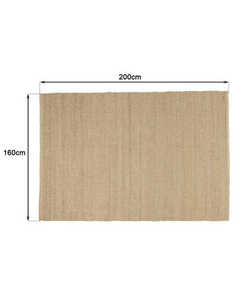 Tapis en Jute & Coton Quentin beige - 230x160 cm