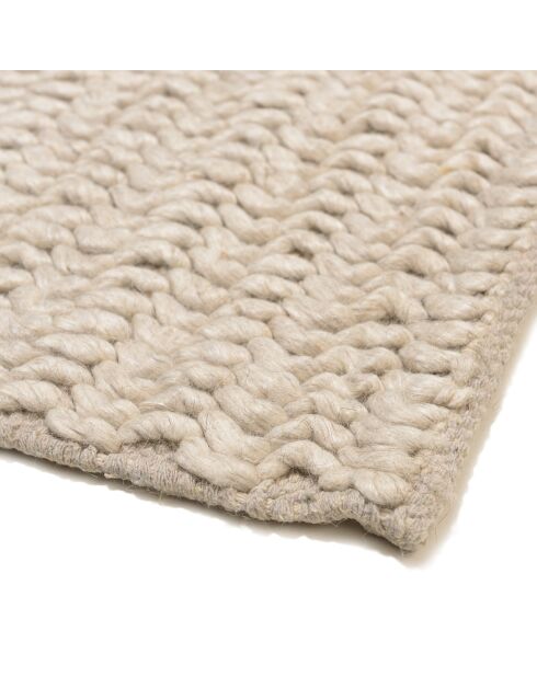 Tapis en Laine tissée Quentin beige - 230x160 cm