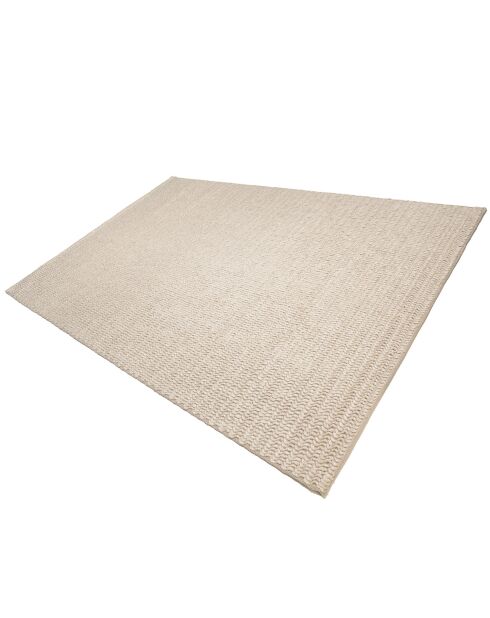 Tapis en Laine tissée Quentin beige - 290x200 cm