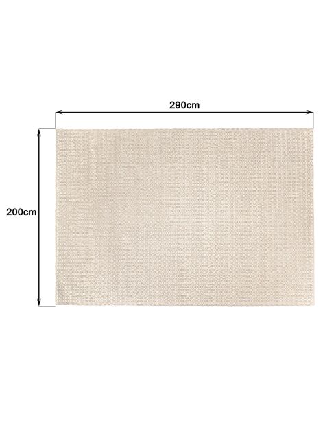 Tapis en Laine tissée Quentin beige - 290x200 cm