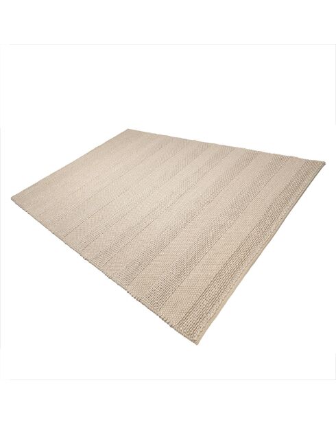 Tapis en Laine tissée Quentin beige - 290x200 cm