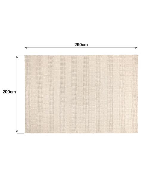 Tapis en Laine tissée Quentin beige - 290x200 cm