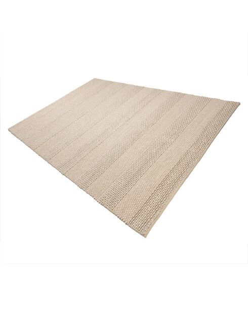 Tapis en Laine tissée Quentin beige - 230x160 cm