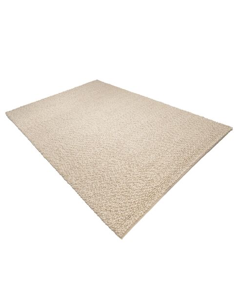 Tapis en Laine bouclée Quentin beige - 290x200 cm