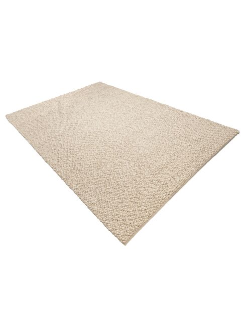 Tapis en Laine bouclée Quentin beige - 230x160 cm