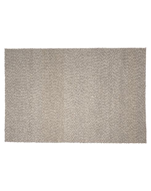 Tapis rectangulaire en Laine bouclée Quentin taupe - 230x160 cm