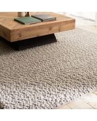 Tapis rectangulaire en Laine bouclée Quentin taupe - 230x160 cm