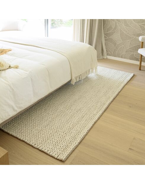 Tapis en Laine tissée Quentin écru - 290x200 cm