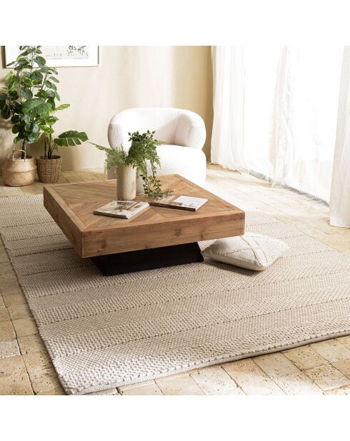 Tapis en Laine tissée Quentin beige - 290x200 cm